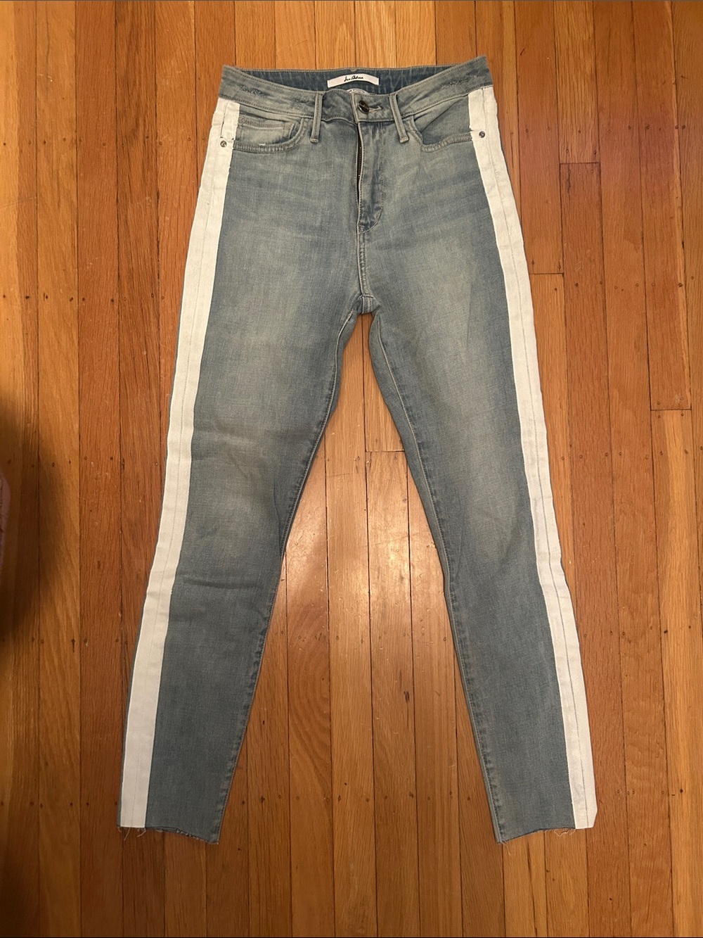 Sam Edelman High Rise Skinny Jean with White Side Stripes